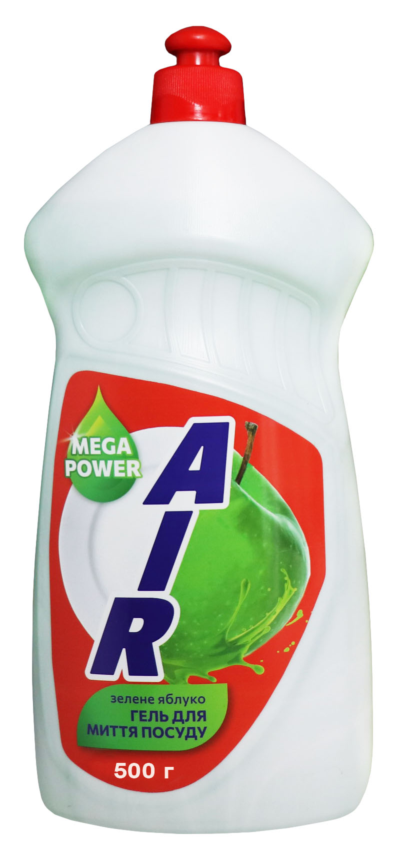 Гель для миття посуду "AIR" 500г зелене яблуко